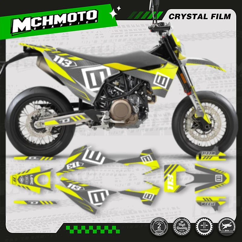 

MCHMFG пользовательские мотоциклетные графические наклейки, наборы наклеек для Husqvarna, наклейка 15-20 701, SUPERMOTO ENDURO 2015-2017 2018 2019 2020