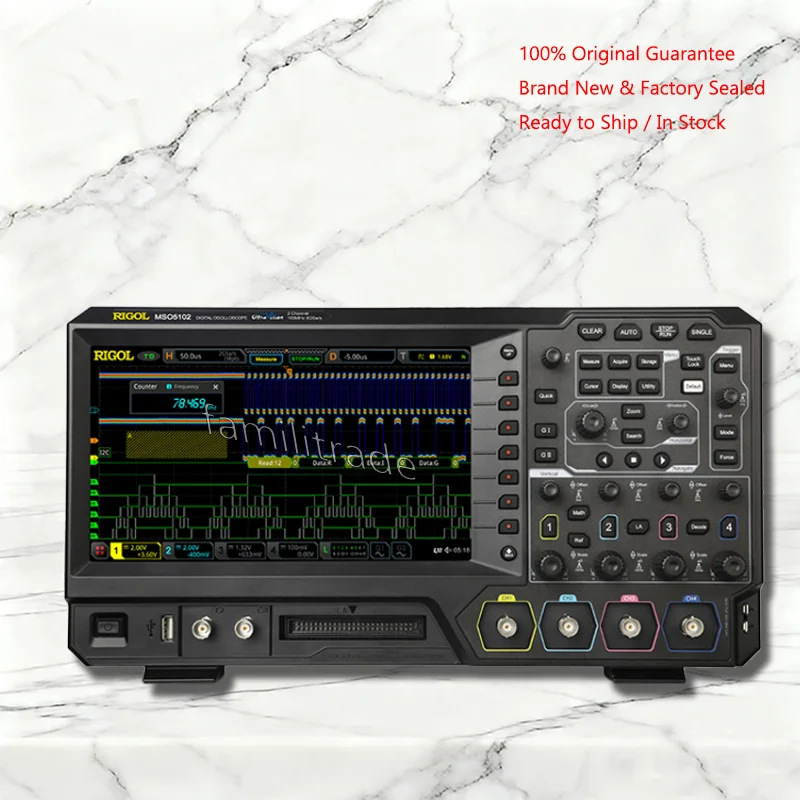 1PC NEW RIGOL MSO5102 Mixed Signal Oscilloscope In Stock 100MHz 2CH 8GSa/s 200Mpts 500000wfms/s MSO5000 Series Original Box