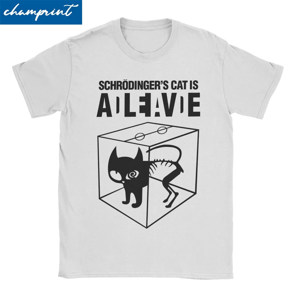 Schrodinger Science T-Shirts Men Women Hip Hop Animal Novelty Pure Cotton Tee Shirt Short Sleeve T Shirts Plus Size Clothes