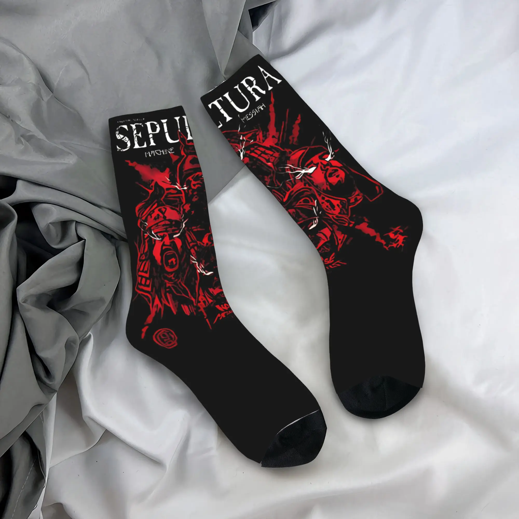 

Sepulturas Stockings Metal Design Trendy Socks Winter Anti-Slip Socks Women Men Cycling Quality Socks