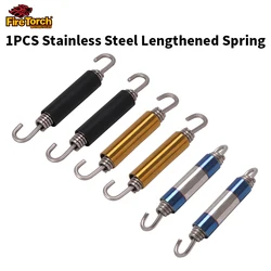 A pair Pieces Stainless Steel Elastic 1 pcs Spring Silp For Motorcycle fixed Autobike Exhaust Muffler Tubes Link Pipe Universal
