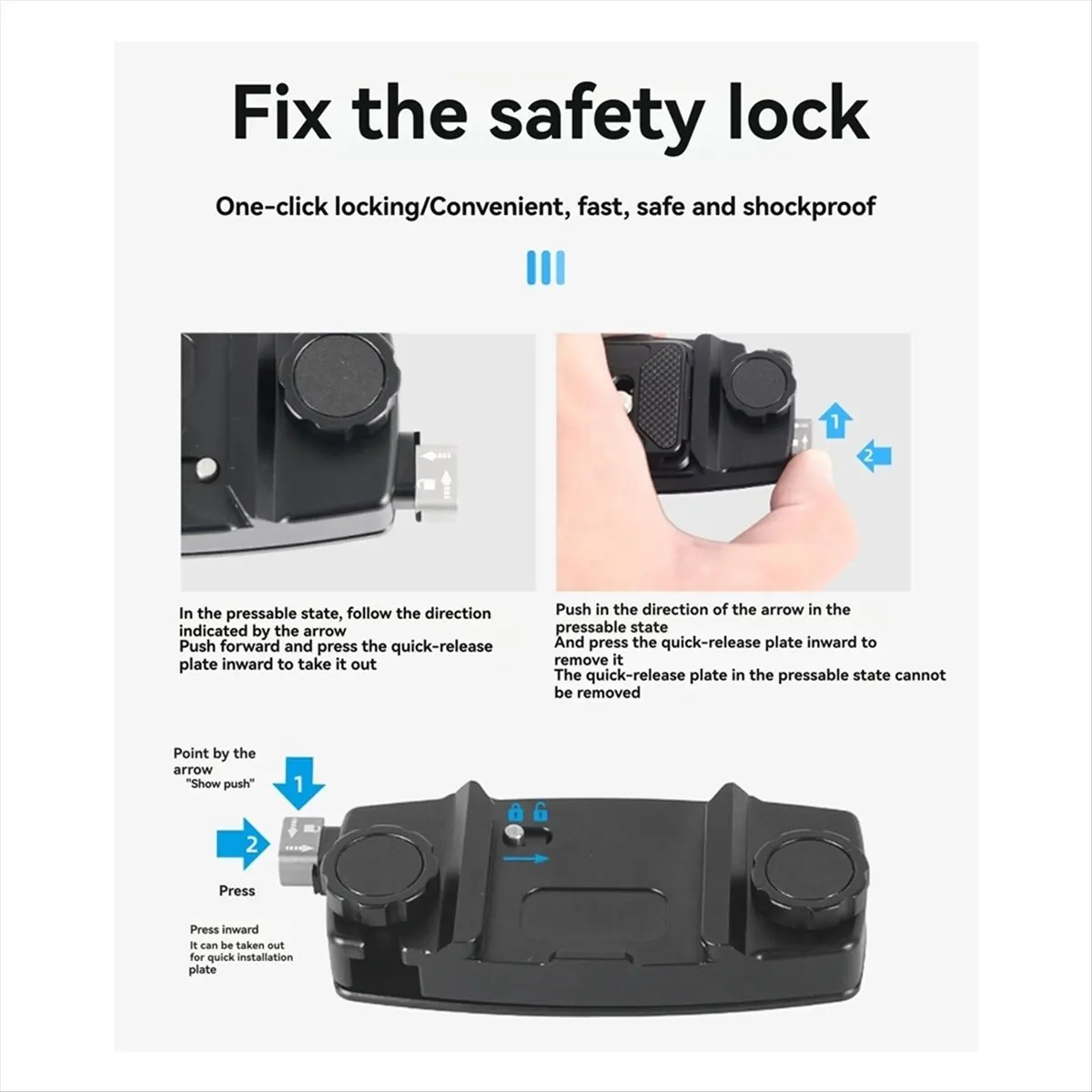 ABJA Camera Clip Mount Backpack Strap Kit with Quick Release Plate for DSLR for Arca Swiss Sony Nikon for Outdoor Photography