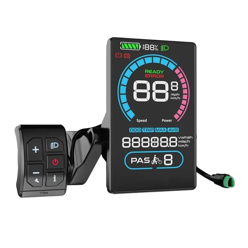 

A79E-Bike LCD Display VD618 For M620 510 560 620 BBS CAN Protocol Speedometer Electric Bike Meter