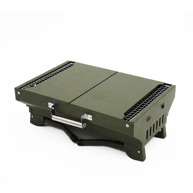 

Portable Folding BBQ Grill Stoves Outdoor Camping Picnic Stainless Steel Detachable Home Charcoal Firewood BBQ Stove Utensils