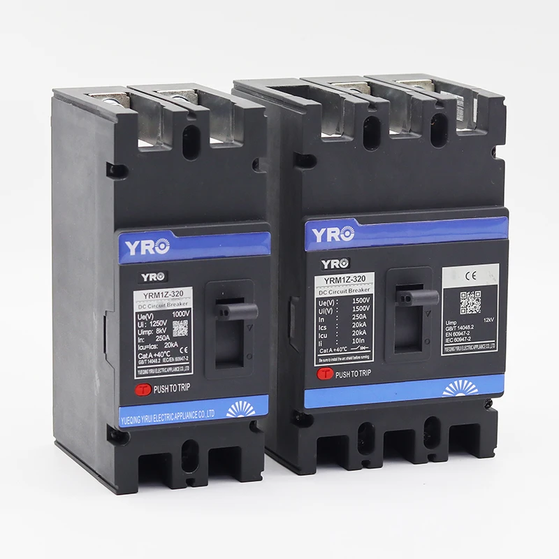 YRO 3P 1500V solar pv dc circuit breaker mccb 100a IEC CE certification