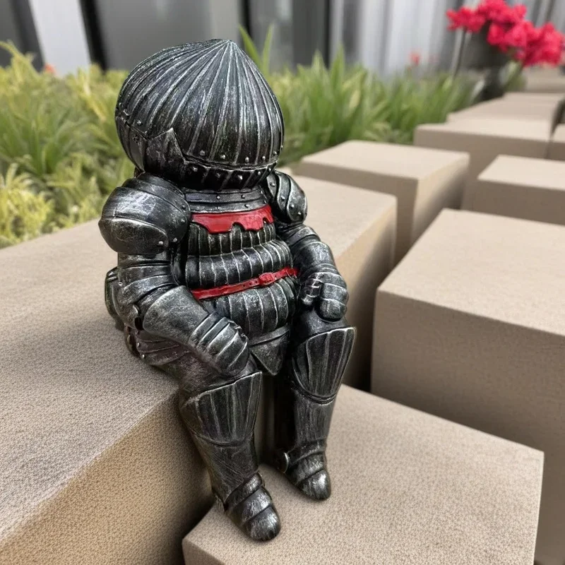 Knight Statue Hand Painted Sculpture Home Entryway Living Room Decor Gift For Men History Lovers Medieval Anniversary Present