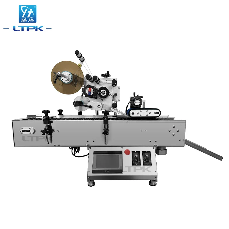 Automatic Tabletop Labeling Machine for Bottles Tubes Glass Vials Ampoules Pencils Crayons Lip Balm Sticks