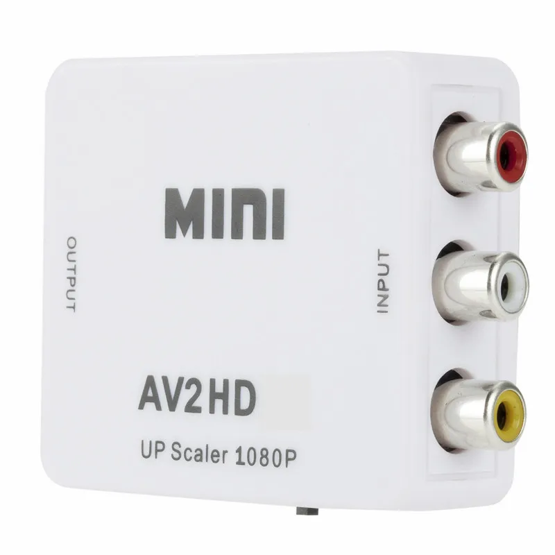 1080P RCA AV-HDMI 호환 복합 어댑터 변환기, AV2HDMI 오디오 비디오 케이블 CVBS AV 어댑터