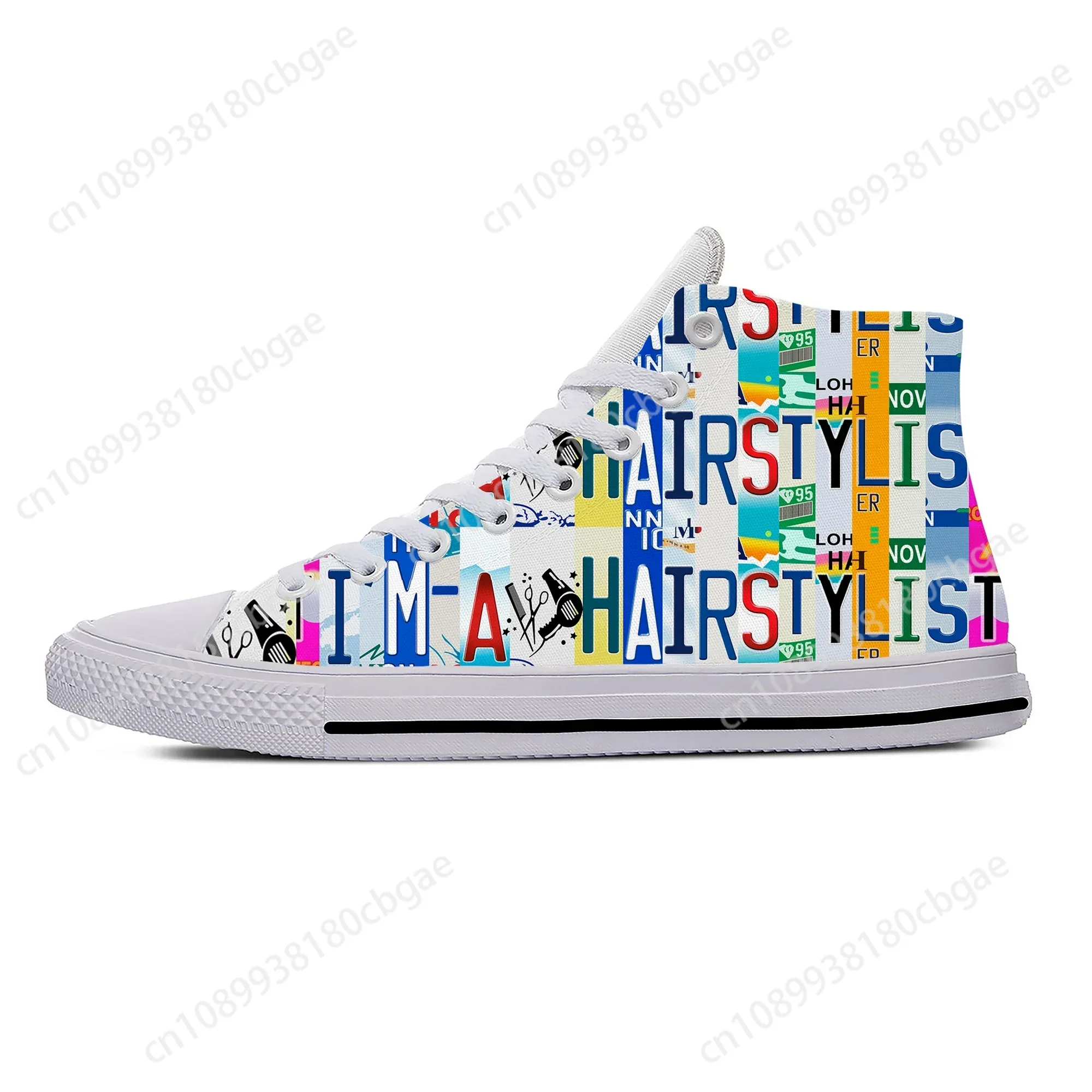 

I am a Hairstylist High Top Sneakers Mens Womens Teenager Casual Shoes Canvas Running Shoes Cosplay Breathable Lightweight shoe