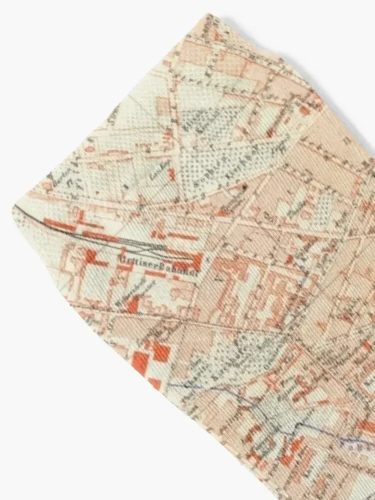 Vintage Map of Berlin Germany (1877) Socks kids Antiskid soccer funny gifts Socks Ladies Men's