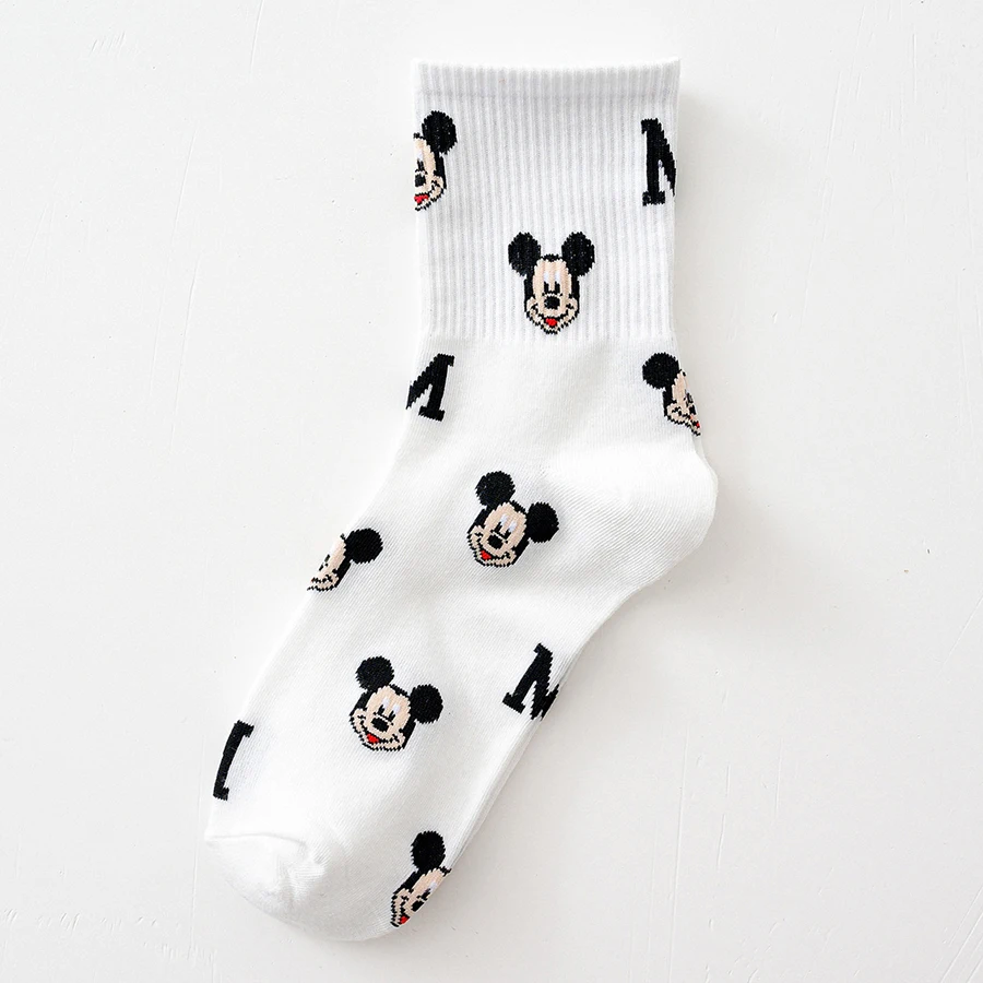 5Pairs miniso disney Hip Hop Street Fashion Nieuwigheid Anime Sokken Mannen Vrouwen Grappige Casual Korte Crew Sokken