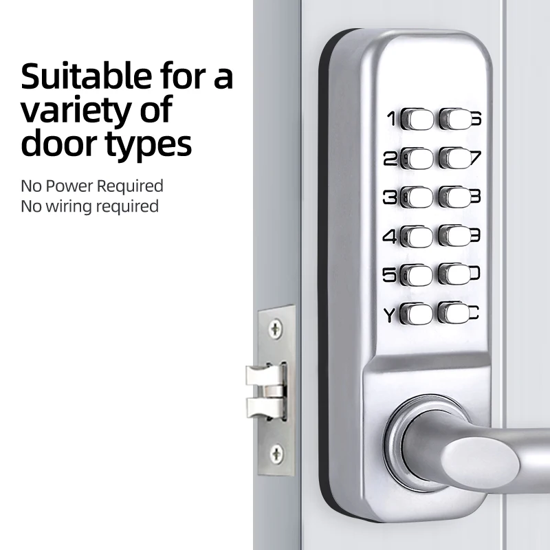Zinc Alloy Mechanical Password Lock Keyless Waterproof Button Digital Password Lock Entrance Door Wooden Door Household Lock