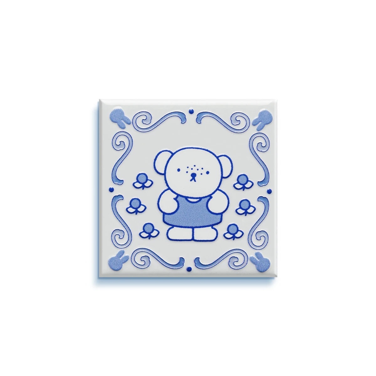Miffy koelkastmagneet, keramische koelkastmagneet uit Jingdezhen, decoratief ontwerp met personages, Barbara, Boris, Poppy, Dan, Snuffy, Miffy.