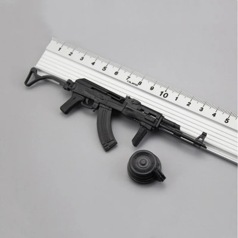 1/6 Scale AK47 akm Automatic Rifle Assembly Weapon Model Kit Soldier Accessories