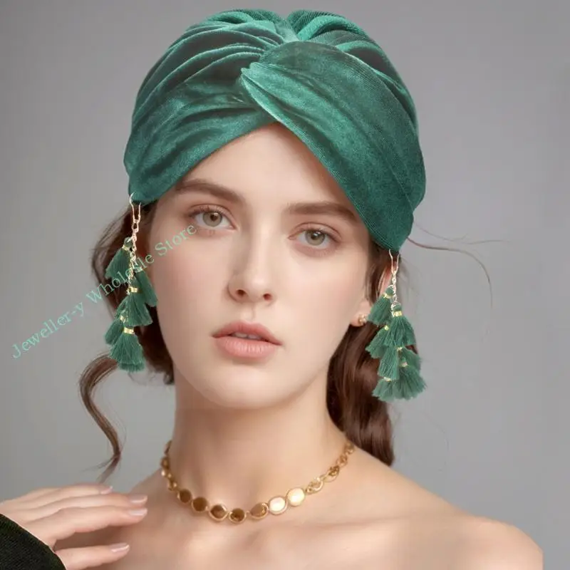 

R7UF Women Headwrap Headwear Hat Hair Scarf Perfect for Festivals and Celebrations Breathable Head Cover Headscarf