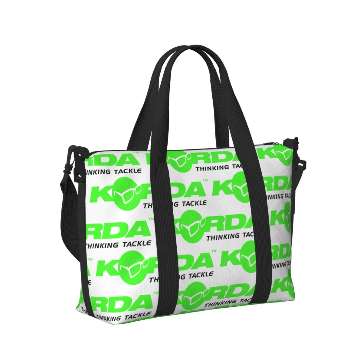 

Korda Fishing Print Рыба Карп Рыбак Пляжная дорожная сумка Большая вместительная сумка для спортзала Йога Женская дорожная сумка для покупок