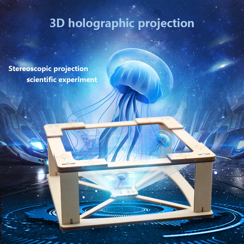 Projetor de tv 3d brinquedo criativo diy experimento científico holográfico cinema materiais artesanais auto-feito projetor brinquedo crianças