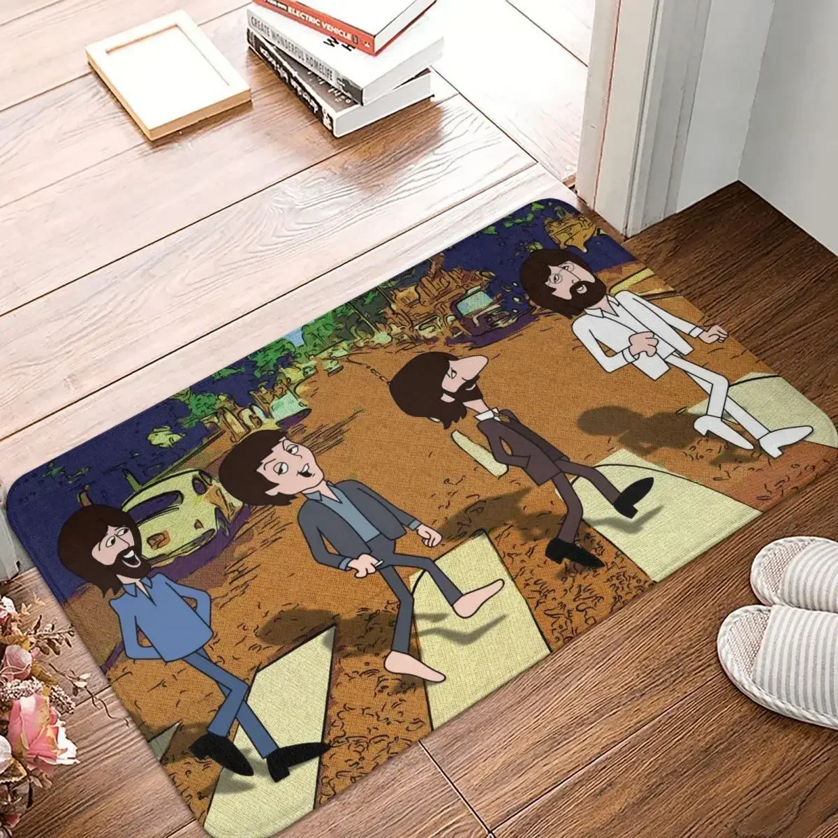 The Beatle Band Non-Slip Carpet Walk Road Doormat Bedroom Kitchen Mat Entrance Door Home Rug