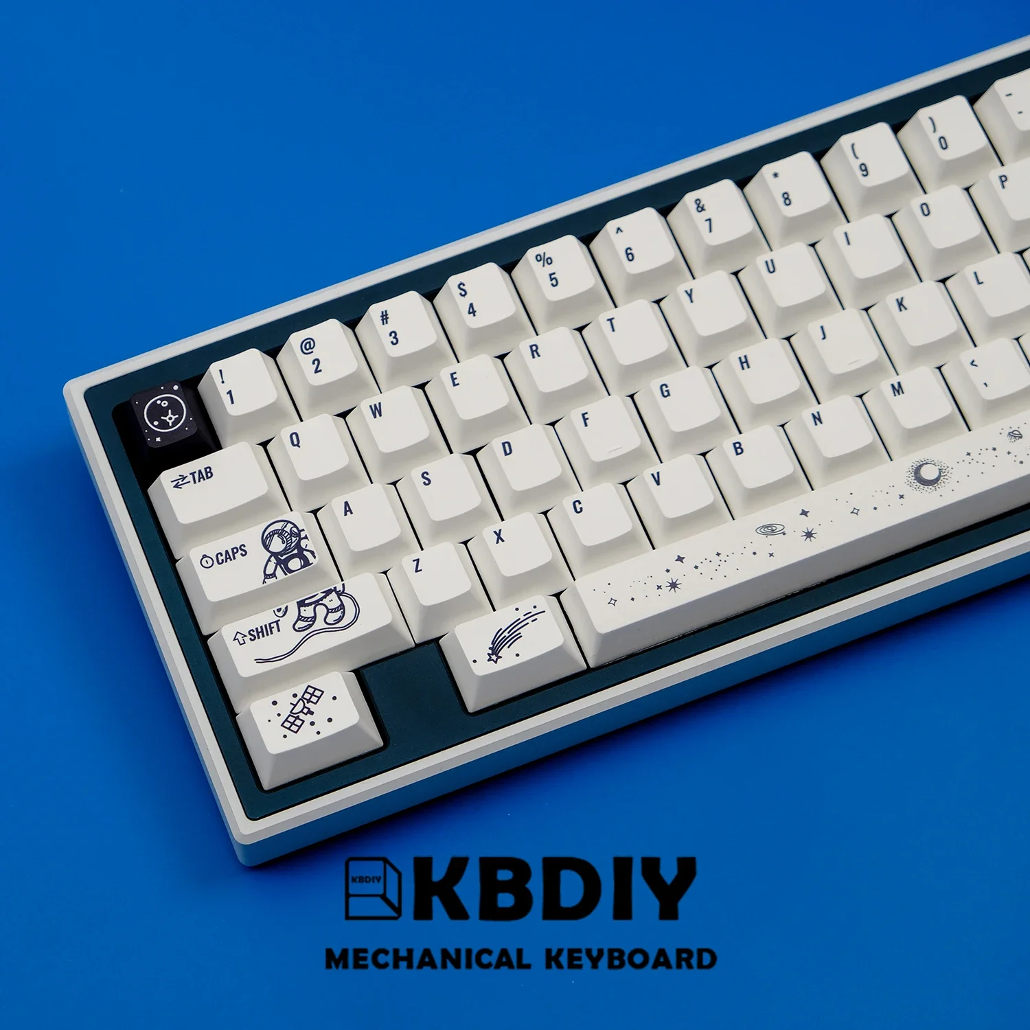 KBDiy Cherry Profile Japanese Outer Space Keycap Set for Mechanical Gaming Keyboard  Keycaps PBT MX Switches ISO Cute143 Keys