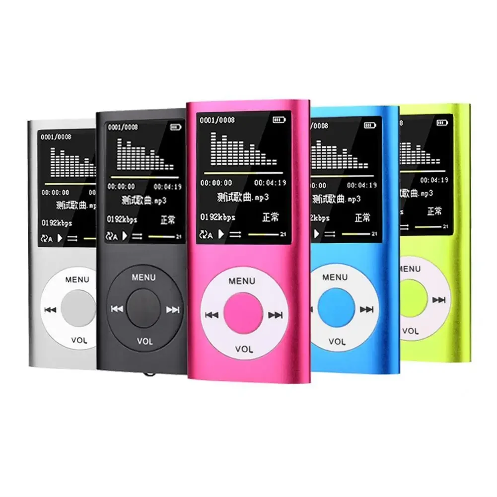 64GB مشغلات Mp3 تشغيل الموسيقى مع راديو Fm مشغل الكتب الإلكترونية فيديو بطاقة الذاكرة بطارية قابلة للشحن المحمولة الصوت والفيديو هدية عيد ميلاد