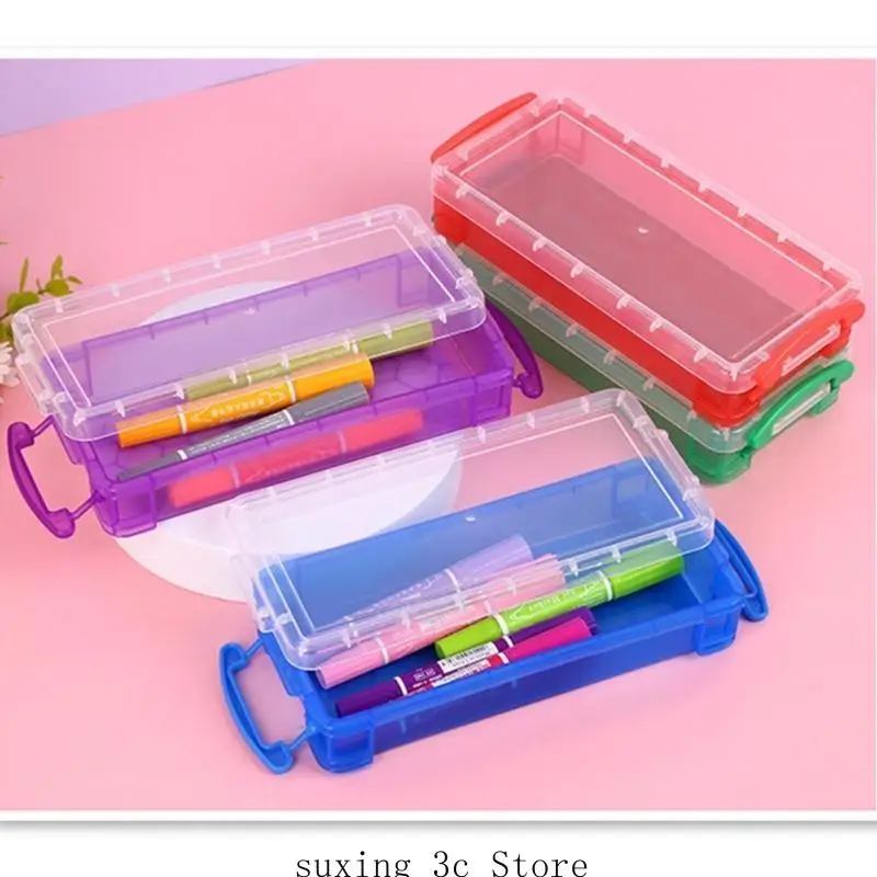 E8Be Multifunktionsstiftfall Fall Hochkapazität Stifthülle wasserfeste klare Stiftbox