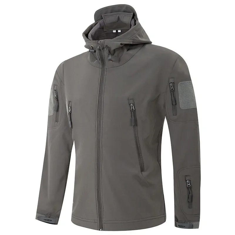 2025 homens marca jaquetas de combate bombardeiro casacos novo tubarão dos homens com capuz pele casca macia jaquetas tático à prova vento à prova dwindproof água jacke