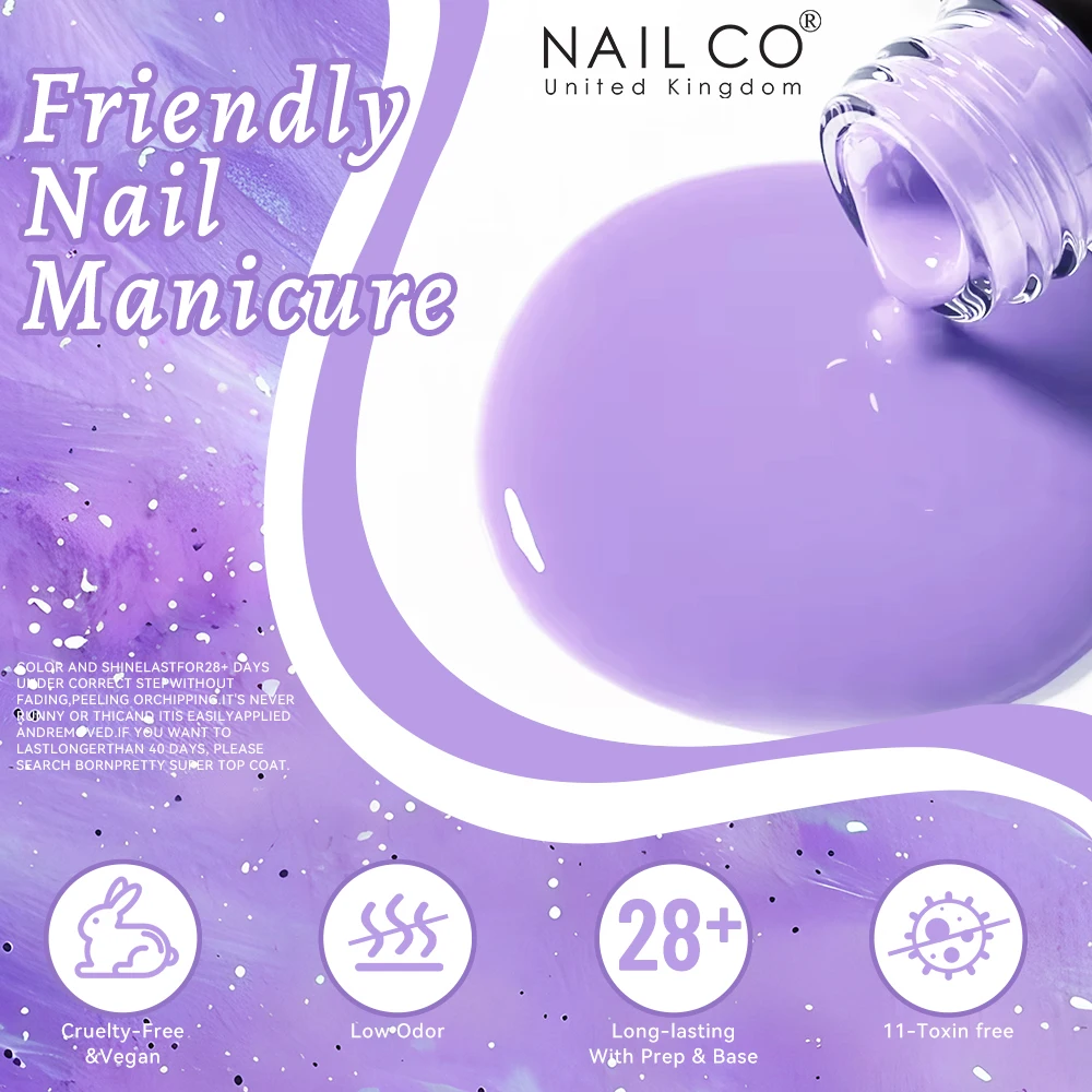 NAILCO 4/6/8pcs เล็บเจลชุดนีออนเล็บฤดูใบไม้ผลิฤดูร้อนกึ่งถาวรเคลือบเงาชุดเล็บ HYBRID Soak Off UV LED เจล