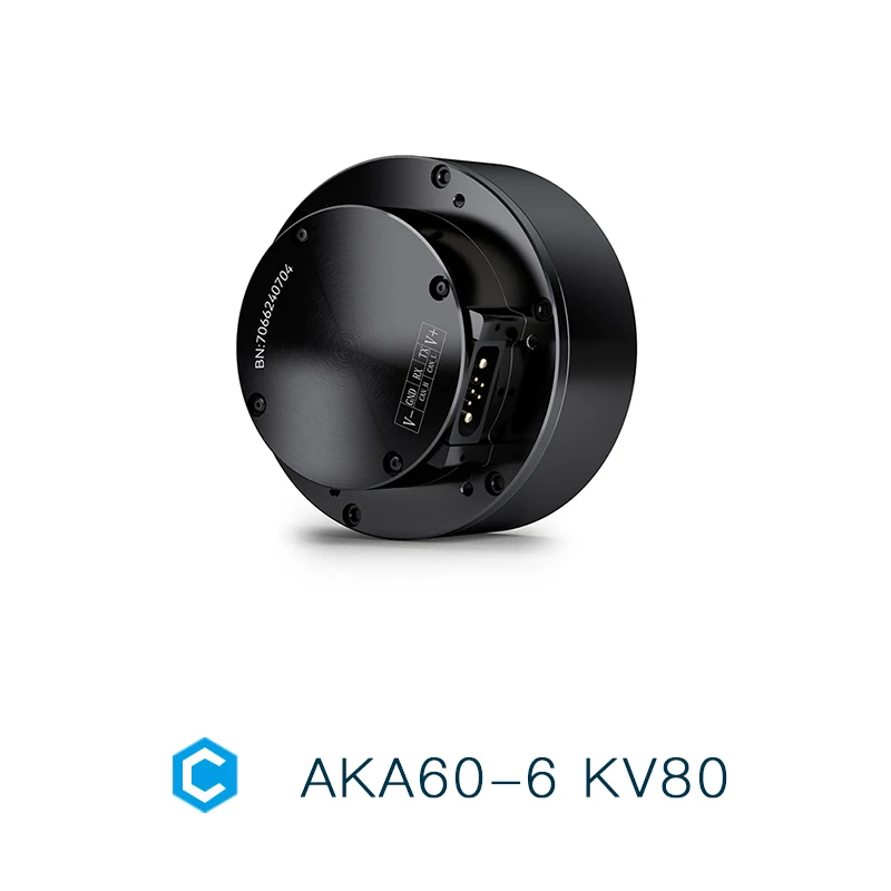 AKA60-6 KV80 24V/48V 브러시리스 모터는 서보 및 MIT 모두를 지원하며, 바퀴 달린 로봇 AGV에 적합하며 높은 방사형 하중 용량을 가집니다.