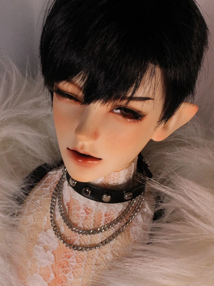 D03-P517 children toy BJD DD SD MSD   1/6 1/4 1/3 uncle doll's Photo props Accessoriess Rivet Double Chain Necklace 1pcs