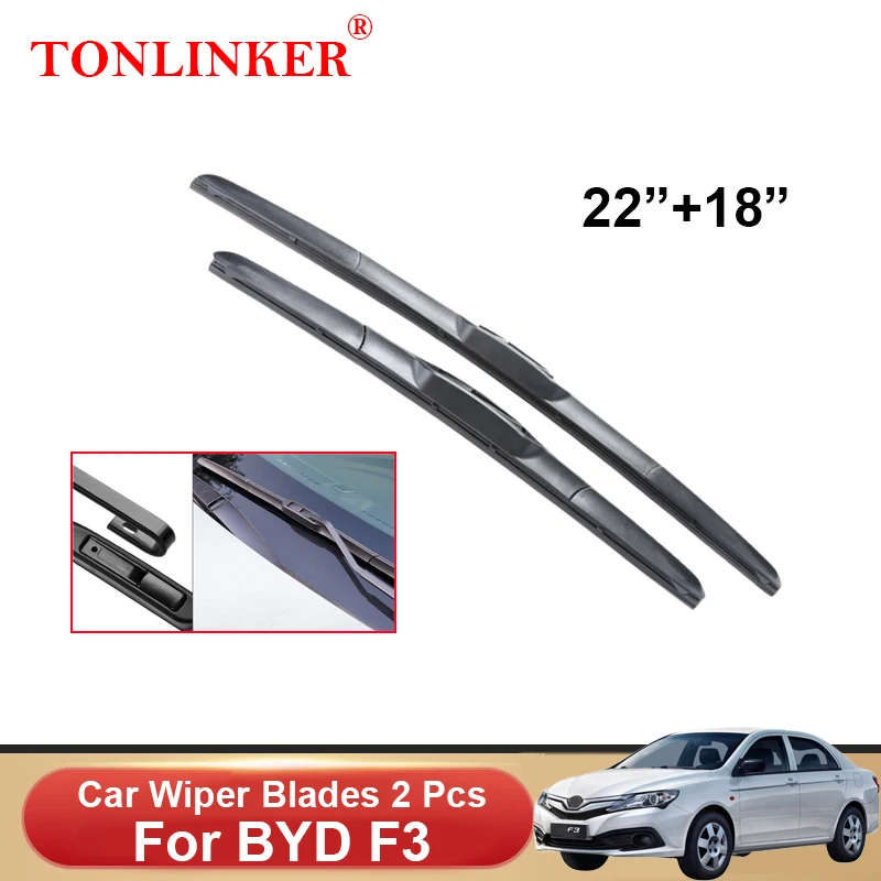 

TONLINKER Car Wiper Blades For BYD F3 2012-2018 2019 2020 Car Accessories Front Windscreen Wiper Blade Brushes Cutter Auto Goods