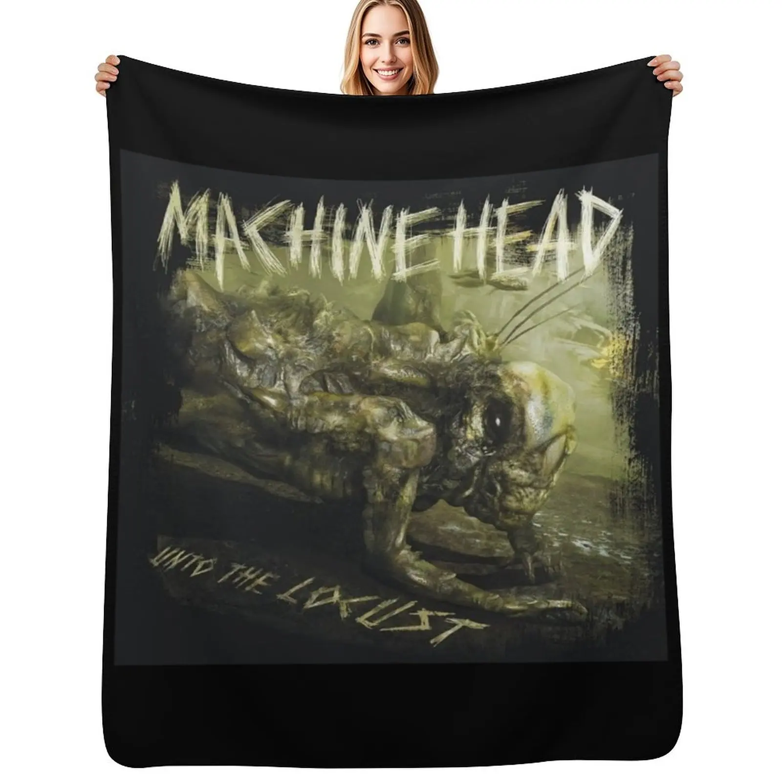 

Machine Head - Unto the Locust album 2011 Throw Blanket Softest Travel Vintage Bed covers Blankets