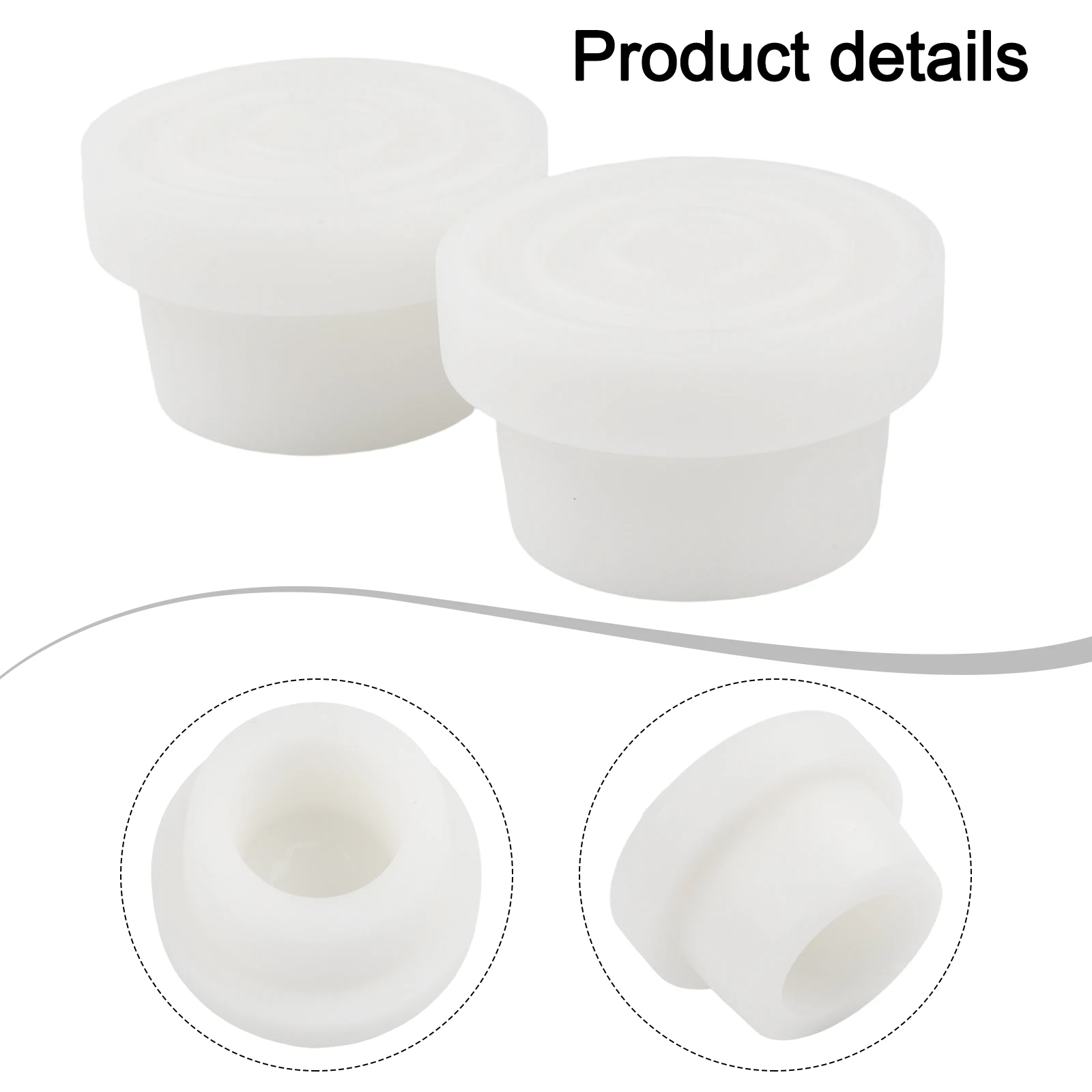 Pool Ladder Bumpers in Rubber Designed for 1.90 Inch Tubing Inner Diameter Help Extend Ladder and Pool Shell Lifespan