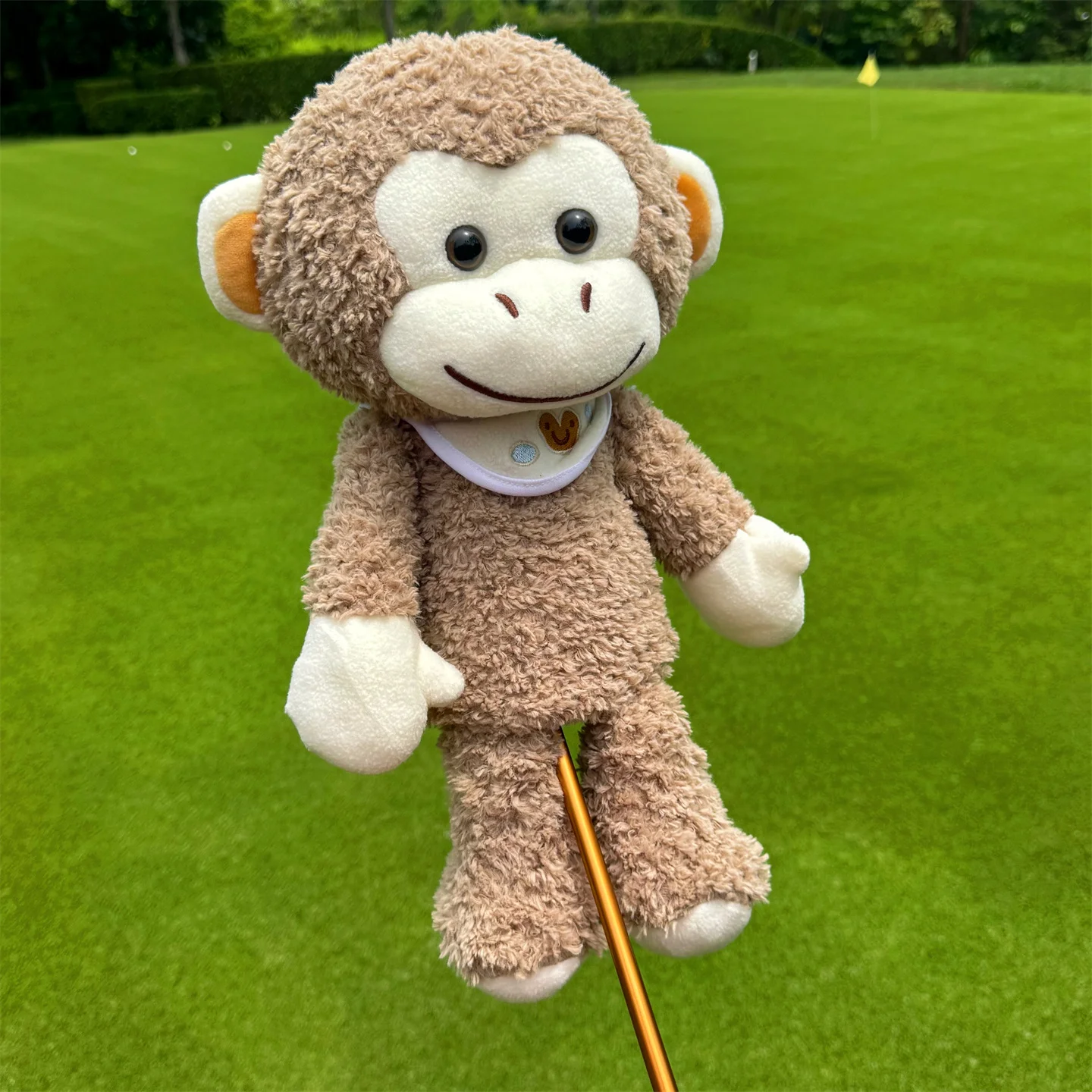 

Tianwell Golf Driver headcover Cute obedient personalised Coffee Monkey Plush Cartoon Animal Golf Club Headcover