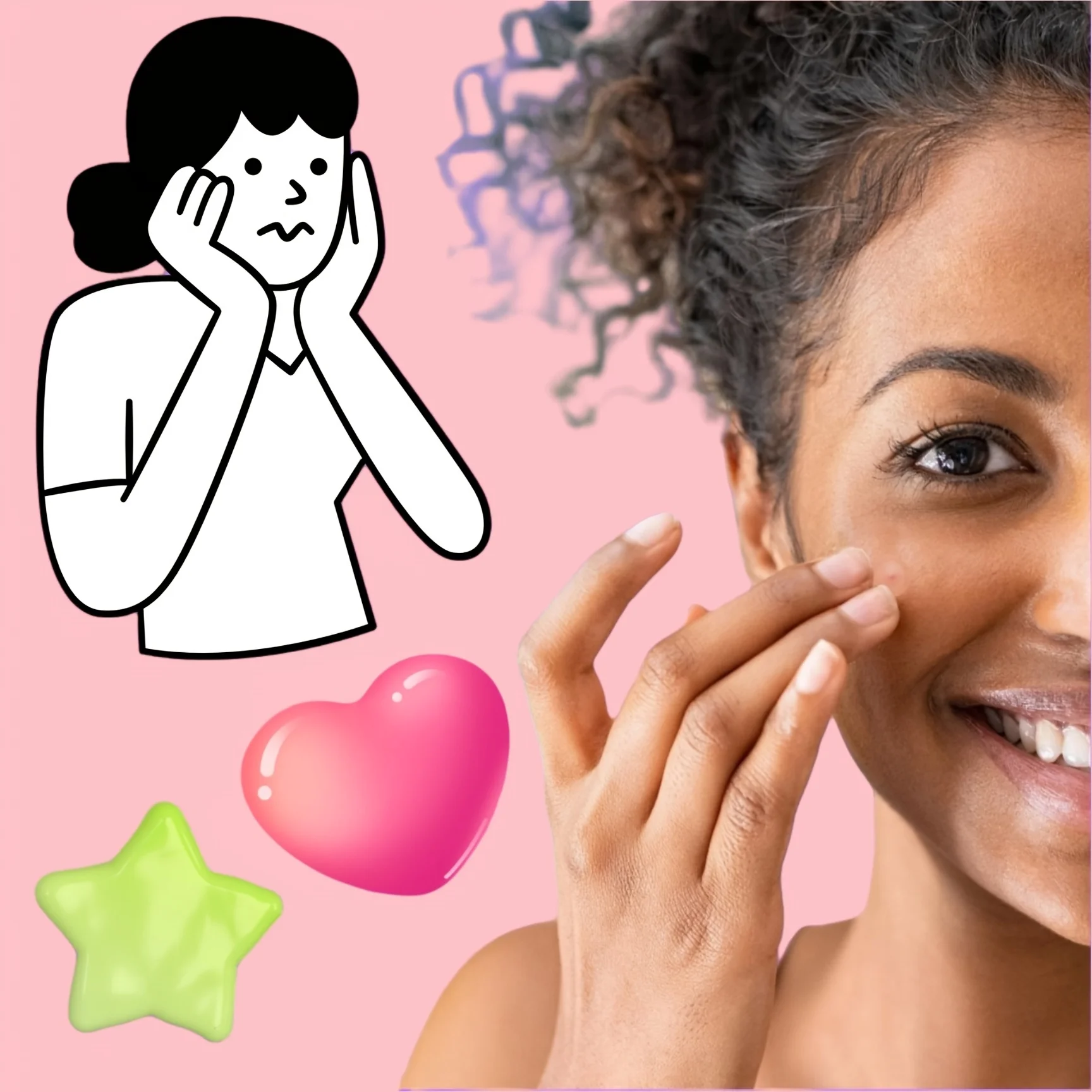 112 Buah Patch Jerawat Hidrokoloid, Patch Jerawat Tak Terlihat untuk Perawatan Titik, Stiker Penutup Noda untuk Wajah, Perawatan Kulit Harian U