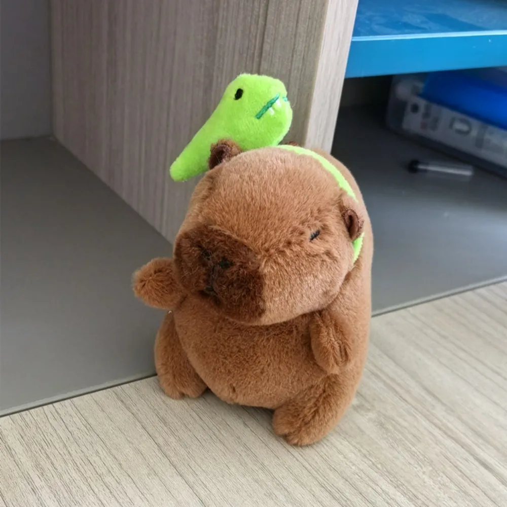 Kawaii multicolorido capivara chaveiro 10-13cm rosa capibala saco pendurado capibara macio capivara brinquedo presente de aniversário