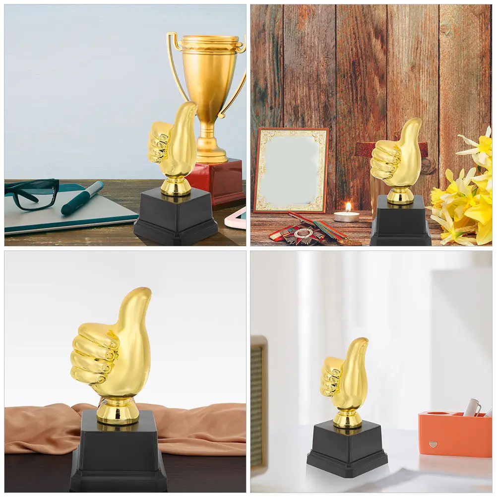 2Pcs Thumb Trophy Award Trophy Prize Competition Soccer Basketball Creative Reward Game Prize Award for