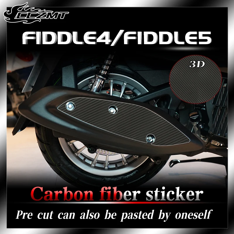 

For SYM Fiddle4 Fiddle 5 modified stickers 3D carbon fiber protective stickers decorative stickers decals all car stickers