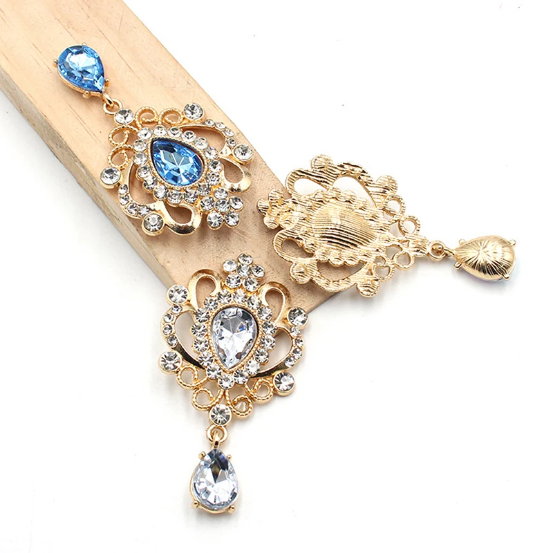 Water Drop Acrylic Pendant Needlework Rhinestone Button Hair Manualidades Accessories Diy Flat Back Brooch Jewelry Accessories