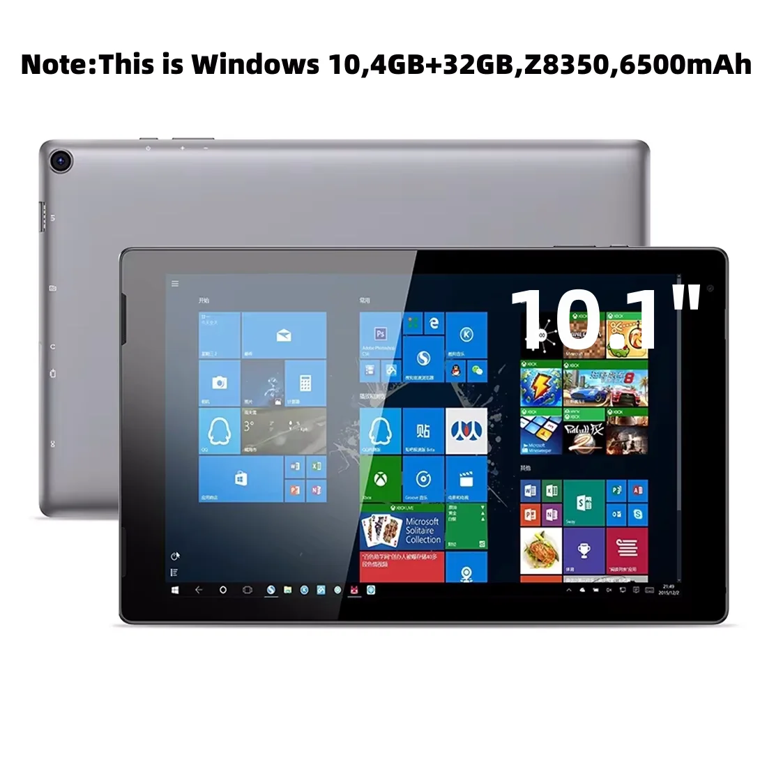 4GB DDR3 RAM 32GB/64GB ROM 10.1 INCH Windows 10/ Windows 11 Tablet 64Bit Z8350/N3350 CPU 1920*1200 IPS scherm HDMI-poort USB 3.0