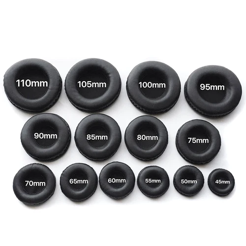 헤드폰 커버용 R 이어 패드 스폰지 가죽 폼 쿠션, 40mm 50mm 55mm 60mm 65mm 70mm 75mm 80mm 85mm 90 95 100 105mm 110mm 