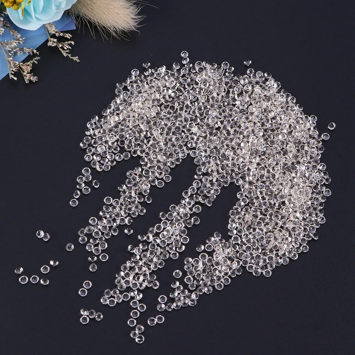 1000 stücke 3 Mm Acryl Strass Helle Farbe Handwerk Kristall Für Diy Dekoration Hochzeit Party Vase Füllstoff Wohnkultur Handwerk