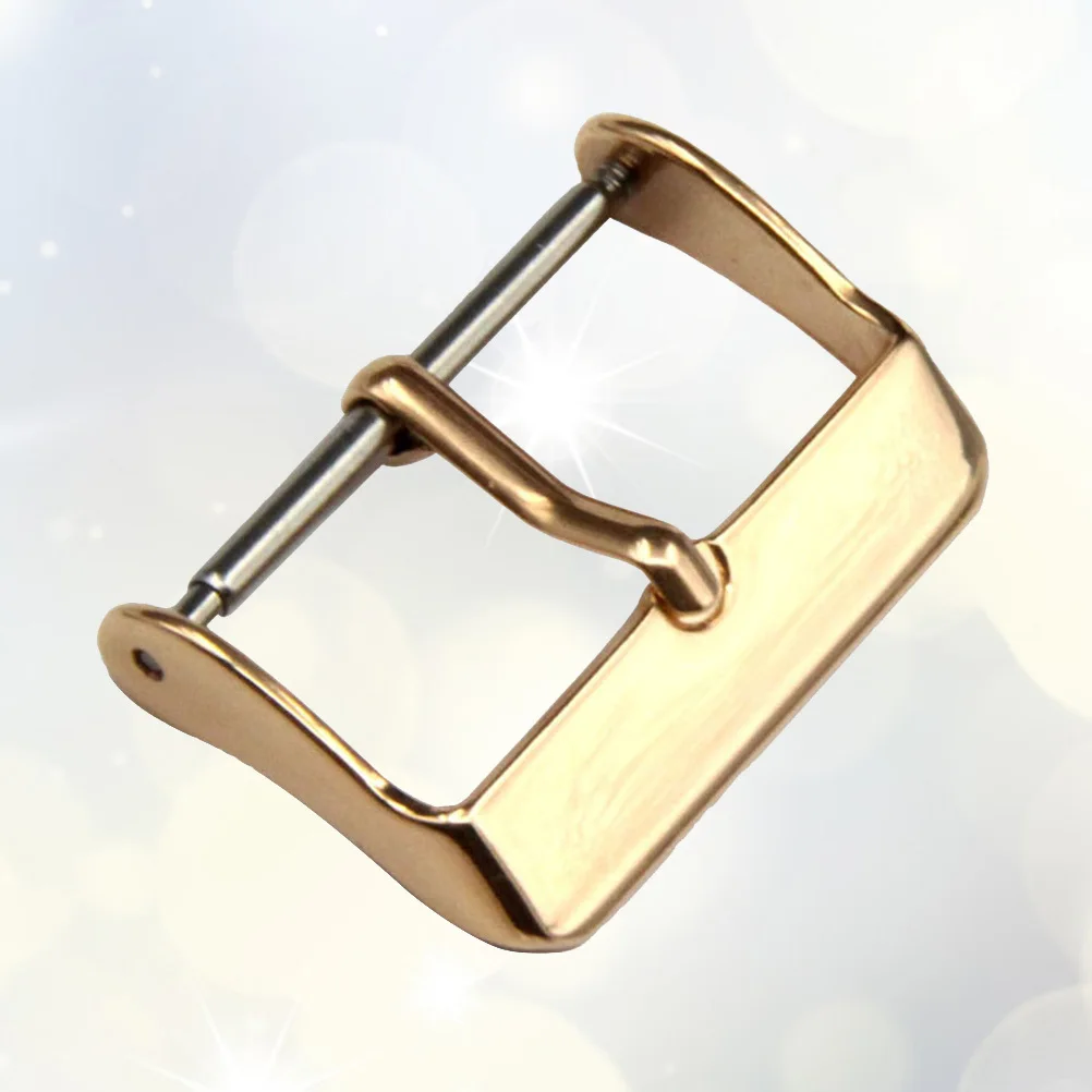 قطعة واحدة من مشبك حزام الساعة 18 ملم، مشبك معدني ممتاز، قوي وآمن مناسب للرجال والنساء، متوافق مع ساعة ذكية من السيليكون الجلدي #3