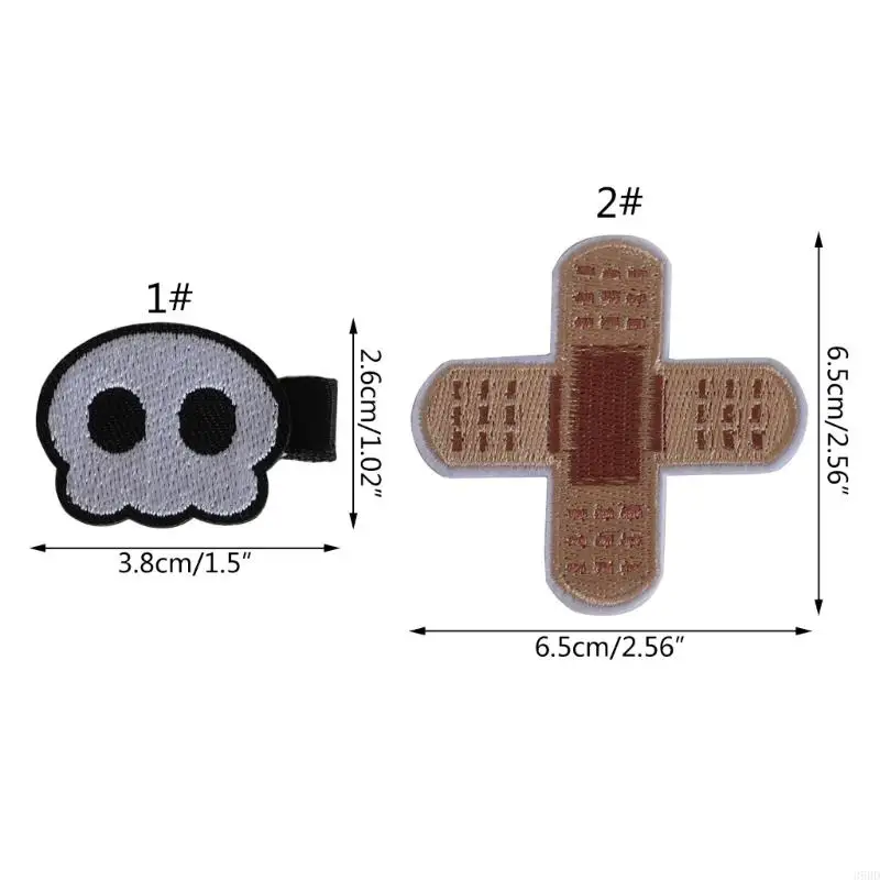 39BD Goth Cross/Skull Shape Hairpins Hot Girls Punk Duckbill Hair Clip Halloween Punk Ponytail Bangs Hair Clip for Woman - Image 6