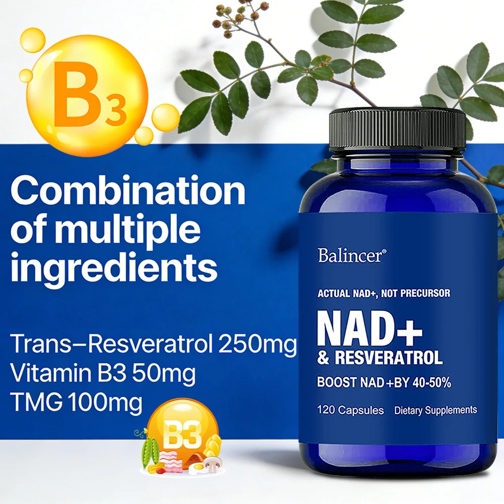 Suplemento de Resveratrol NAD+ - Apoya la Salud Celular, la Resistencia y el Envejecimiento Saludable, Favorece la Reparación del ADN y el Metabolismo Saludable - Image 4