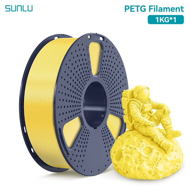 SUNLU 1 kg PETG/klares 3D-Drucker-Filament, 1,75 mm, 1000 g Spule (2,2 lbs), ordentlich angeordnet, kein Knoten-Filament, passend für die meisten FDM-Drucker