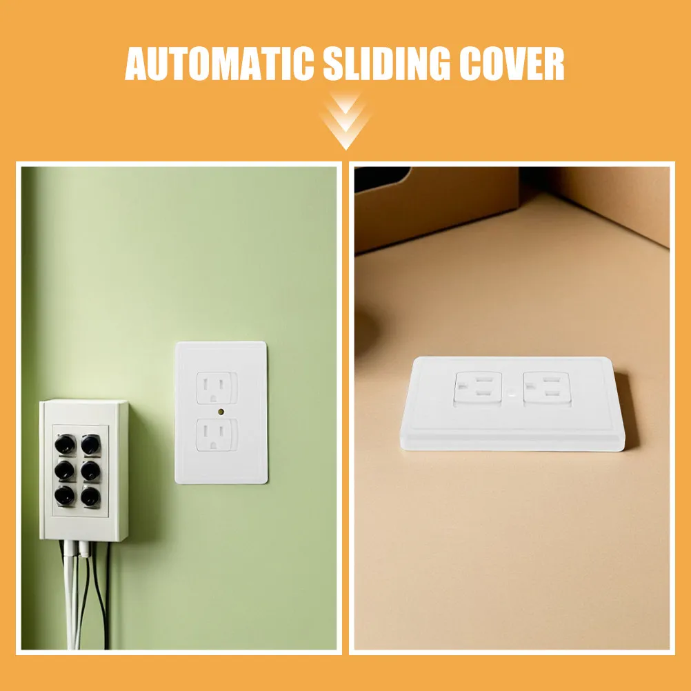 4Pcs Self-closing Outlet Covers Outlet Cover Baby Proof For Child Safety Family Socket Babyproofing Wall Plate