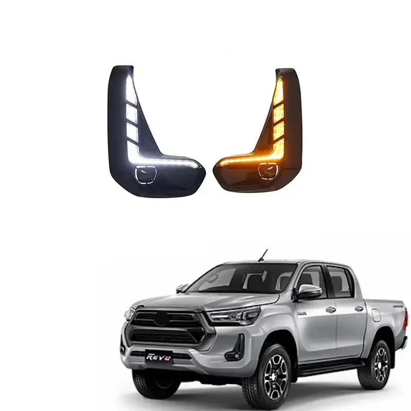 Car LED Fog Light Daytime Running Light Fog Lamp  Car Fog Lights for Toyota Hilux Revo 2021