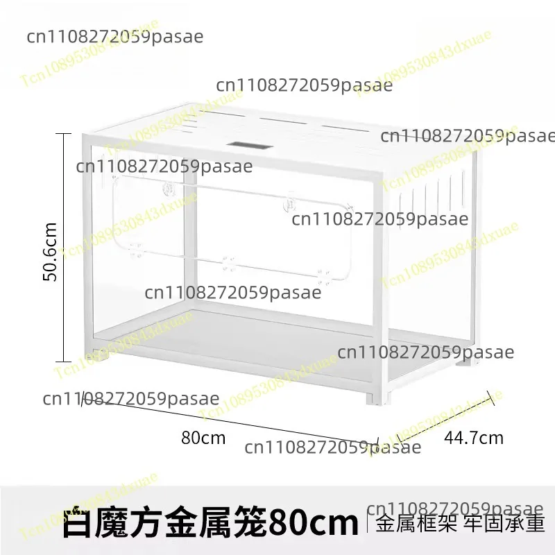 80cm 100cm  Metal Transparent Hamster Cage Large Luxury Villa Chew Proof Transparent with Casters