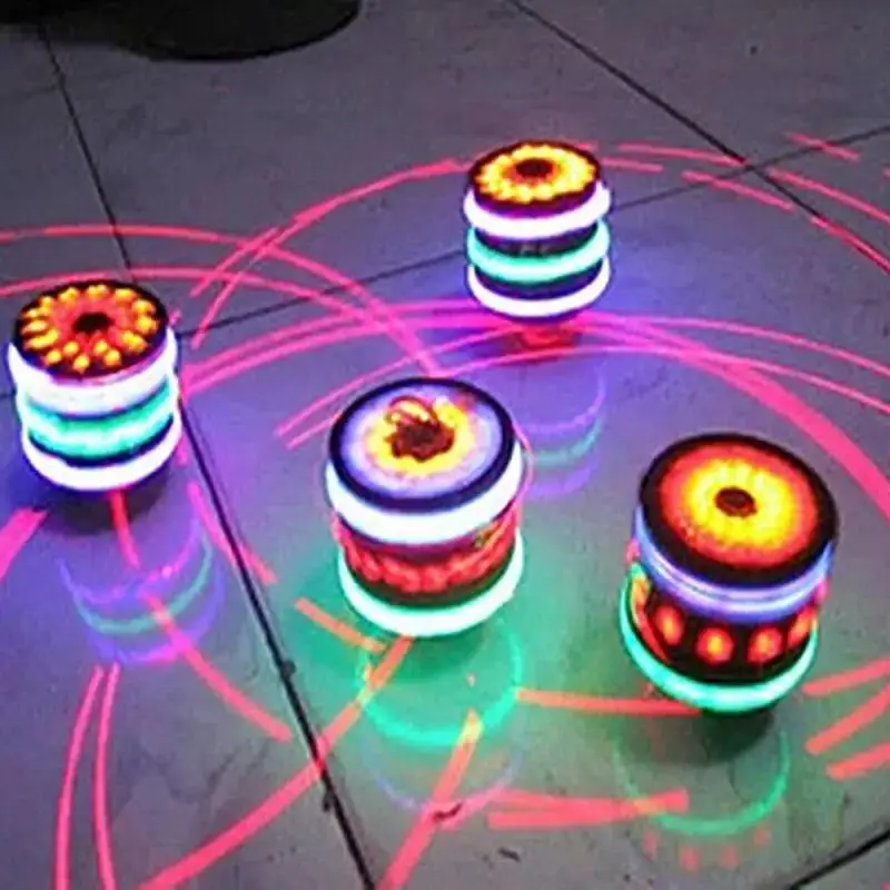 Electric Gyro Rotating Toy - Colorful LED Lights Outdoor Upgrade Rotating Gyro Toy for Boys Girls Children's Gift