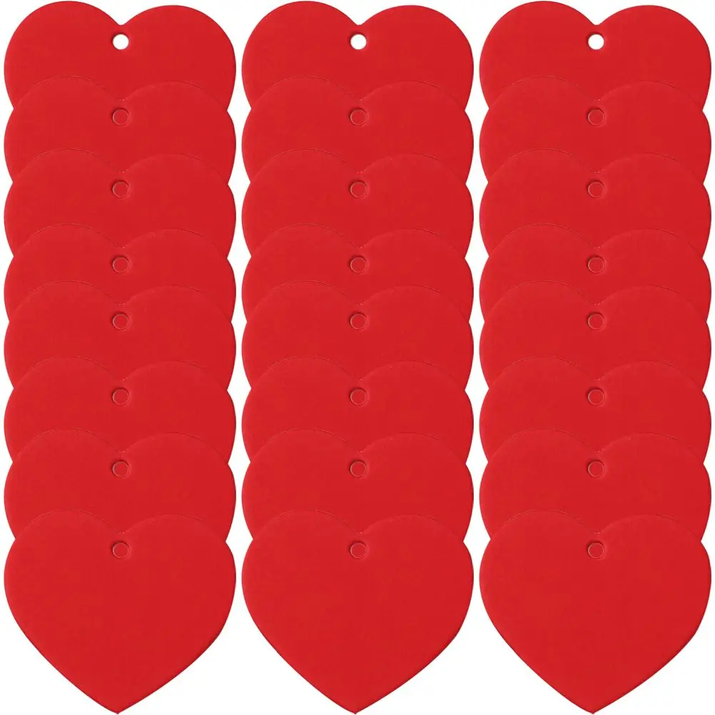 300 قطعة ورق على شكل قلب أحمر ديكور معلق علامات هدايا لعيد الحب الحرفية DIY مشاريع الزفاف الإشارات المرجعية بطاقات الاسم السعر